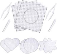 🔳 10-piece clear plastic pegboards set with 4 shapes and tweezers for 5mm fuse beads logo