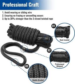 img 2 attached to ⚓️ Boat Dock Lines - Premium Dock Rope for Mooring & Docking with Storage Bag - Ideal Boat Accessories for Boats, Fender, Pontoon, Power Boat - Pack of 4