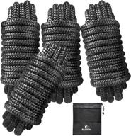 ⚓️ boat dock lines - premium dock rope for mooring & docking with storage bag - ideal boat accessories for boats, fender, pontoon, power boat - pack of 4 logo