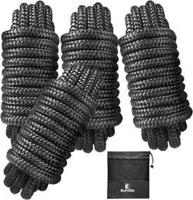 img 4 attached to ⚓️ Boat Dock Lines - Premium Dock Rope for Mooring & Docking with Storage Bag - Ideal Boat Accessories for Boats, Fender, Pontoon, Power Boat - Pack of 4