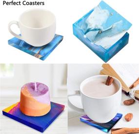 img 2 attached to ORNOOU 3-Piece Coaster Resin Mold Set: Square Coaster & Storage Holder for Epoxy Resin Casting - DIY Craft & Home Decor