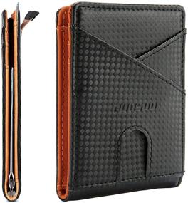 img 4 attached to PUOSUO Minimalist Protection Wallets Leather Men's Accessories and Wallets, Card Cases & Money Organizers