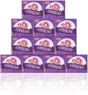 🌸 opium incense from india - 12 boxes of 10 cones each by hem: aromatic fragrance for relaxation and meditation логотип