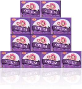 img 4 attached to 🌸 Opium Incense from India - 12 Boxes of 10 Cones Each by HEM: Aromatic Fragrance for Relaxation and Meditation