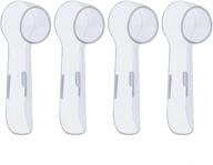 👄 4-pack oral b compatible replacement brush head protection cover caps - keep electric toothbrush heads dust-free and germ-free - ideal for travel and daily use - sanitary health case logo
