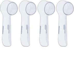 img 4 attached to 👄 4-Pack Oral B Compatible Replacement Brush Head Protection Cover Caps - Keep Electric Toothbrush Heads Dust-Free and Germ-Free - Ideal for Travel and Daily Use - Sanitary Health Case