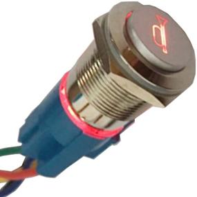 img 3 attached to 🚗 ESUPPORT 12V Car Auto Red LED Light Momentary Speaker Horn Toggle Switch - 19mm Socket Plug