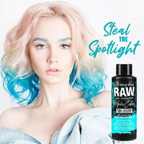 img 3 attached to 🌈 Яркий загнутый цвет волос Twisted Teal - RAW Деми-перманентный, веганский, без аммиака и PPD, более 45 стирок, 4 унции