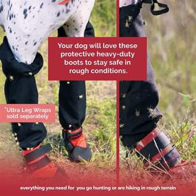 img 2 attached to Highly Resilient Water-Resistant Nylon Dog Boots with Thick Soles for Small, Medium, and Large Breeds