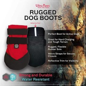 img 3 attached to Highly Resilient Water-Resistant Nylon Dog Boots with Thick Soles for Small, Medium, and Large Breeds