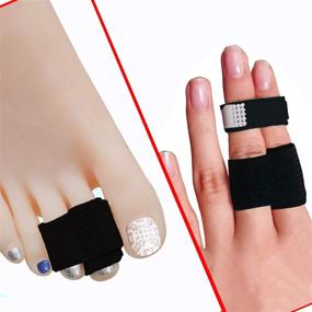 img 2 attached to 🖐️ Reppkyh Finger Wraps: 14-Pack Tapes for Broken Fingers, Loops, Cushion Bandages, Splint Straightener