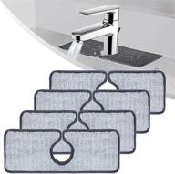 💦 wehhbtye 4pcs faucet absorbent mat - grey: prevent water stains & splash with wraparound absorbent mat, catcher, and microfiber cloth logo