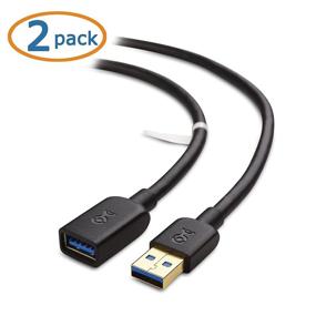 img 3 attached to 🔌 Cable Matters 2 Pack Extension Cable Black - Enhanced Connectivity and Convenience