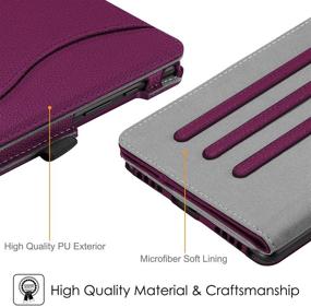 img 2 attached to Fintie Case for Samsung Galaxy Tab A 8.0 2019 Without S Pen Model: Corner Protection Stand Cover with Pocket, Purple