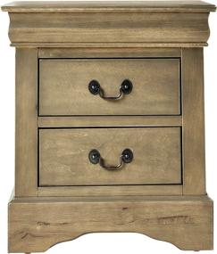 img 2 attached to 🛏️ ACME Furniture Louis Philippe III Antique Gray Nightstand, Model 25503