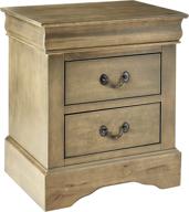 🛏️ acme furniture louis philippe iii antique gray nightstand, model 25503 логотип