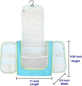 img 1 attached to 🧳 Extra Large Hanging Toiletry Bag - Premium Travel Organizer Bag for Men and Women - Durable Waterproof Nylon Bathroom, Shower, Makeup Bag for Toiletries, Cosmetics, Brushes