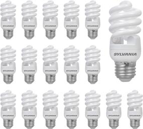 img 4 attached to 💡 SYLVANIA CFL T2 Twist Light Bulb - 18 Pack, 60W Equivalent, 13W Efficient, 800 Lumens, Medium Base, 6500K Daylight