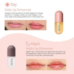 img 1 attached to 💋 Enhance Your Lips with the Best Lip Plumper Set: Natural Lip Care Serum, Derol Lip Plumper for Fuller, Beautiful Lips, Hydrating & Reducing Fine Lines – Day & Night Lip Filler