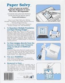 img 1 attached to 📄 Sulky Paper Solvy: Advanced White Water Soluble Fabric Stabilizer (8 Pack)