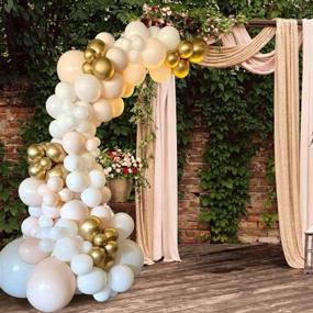 img 1 attached to Blush White Balloon Arch Garland