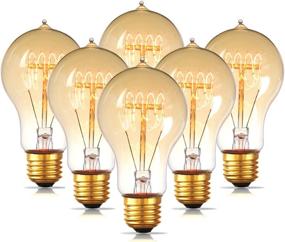 img 4 attached to 🔆 6 Pack Jslinter Dimmable Antique Vintage Bulbs: Enhance Your Space with Timeless Charm