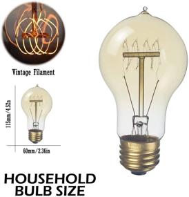 img 3 attached to 🔆 6 Pack Jslinter Dimmable Antique Vintage Bulbs: Enhance Your Space with Timeless Charm