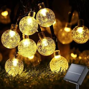 img 4 attached to 🔮 Waterproof Crystal Ball Solar String Lights - 30 LED, 20ft - Ideal for Garden, Outdoor Decorations, and Xmas Lighting