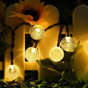 img 1 attached to 🔮 Waterproof Crystal Ball Solar String Lights - 30 LED, 20ft - Ideal for Garden, Outdoor Decorations, and Xmas Lighting