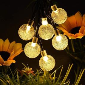 img 3 attached to 🔮 Waterproof Crystal Ball Solar String Lights - 30 LED, 20ft - Ideal for Garden, Outdoor Decorations, and Xmas Lighting