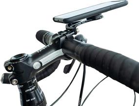 img 2 attached to 📲 Всестороннее карбоновое крепление для сотового телефона с GPS для велосипеда: надежное крепление и навигация вашего устройства с помощью держателя на руле или выносе