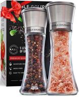 salt pepper grinder set refillable logo