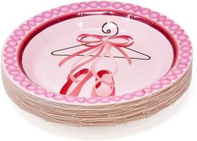 img 2 attached to 🩰 Ballerina Ballet Party Supplies Tableware Set - 24 Pack Paper Plates (9"), 24 Pack Paper Plates (7"), 24 Pack 9 Oz. Cups, 50 Pack Lunch Napkins - Pink Dancer Tutu Ballet Slipper Design for Dance Recital, Baby Shower, Girls Birthday - Dinnerware Decor