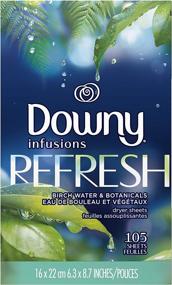 img 3 attached to 🌿 Downy Infusions Botanical Mist Fabric Softener Sheets, 105 Count - Effective and Refreshing