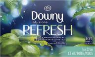 🌿 downy infusions botanical mist fabric softener sheets, 105 count - effective and refreshing logo