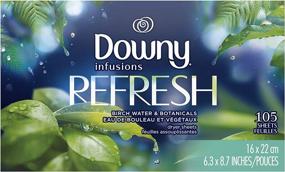 img 4 attached to 🌿 Downy Infusions Botanical Mist Fabric Softener Sheets, 105 Count - Effective and Refreshing