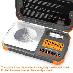 img 2 attached to High Precision Pocket Scale with Tray - 200g x 0.01g - Arrow Scale for Jewelry and Coins - Includes 50g Calibration Weight, USB Cable - Accurate Gram, Grain, Carat, Pennyweight, Ounce, and Troy Ounce Measurements