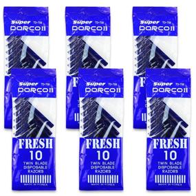 img 1 attached to Value Pack of 60 Ct Dorco Fresh Twin Blade Disposable Razors - Maximize Your Shaving Experience!