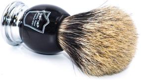 img 4 attached to 🪒 Parker Safety Razor Premium Badger Shaving Brush: Create Thick & Luxurious Lather with Stand - Black & Chrome Handle