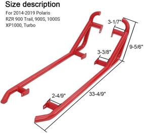 img 3 attached to ЭЛИТНЫЕ КРАСНЫЕ БОКОВЫЕ БАРАБАНЫ Rock Sliders для Polaris 🚗 RZR 900 Trail, 900S, 1000S, XP1000, Turbo - 2-хместный (2014-2019)