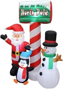 img 4 attached to Надувное украшение с навесом Impact Canopy Snowman Santa Penguin