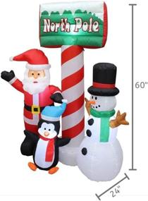 img 3 attached to Надувное украшение с навесом Impact Canopy Snowman Santa Penguin