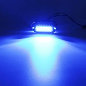 img 2 attached to 🚤 Partsam 2Pcs 9LED Boat Underwater LED Lights - Stainless Steel, Waterproof Blue Pontoon Marine Transom Accent Lights - 10V-30V DC