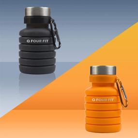 img 3 attached to 🌊 Q Four Fit Sports Collapsible Water Bottle: 100% BPA Free Platinum Silicone | Non-Toxic & Portable Hydration Solution