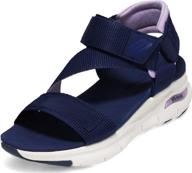 👟 enhance your comfort and style with skechers arch fit z strap gray women's shoes logo