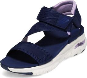 img 4 attached to 👟 Enhance Your Comfort and Style with Skechers Arch Fit Z Strap Gray Women's Shoes