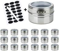 🧲 magnetic stainless steel spice tins: organize, store, and access your spices effortlessly with ruckae 18 storage containers логотип