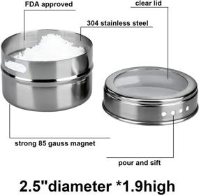 img 3 attached to 🧲 Magnetic Stainless Steel Spice Tins: Organize, Store, and Access Your Spices Effortlessly with RUCKAE 18 Storage Containers