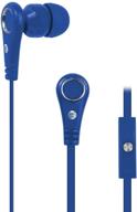 🎧 наушники at&amp;t stereo in-ear с встроенным микрофоном и негромким кабелем, синие - pebm01-blu логотип