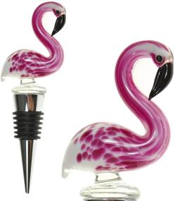 img 4 attached to 🔥 Colorful Handmade Glass Flamingo Wine Bottle Stopper - Unique Decorative Wine Stoppers and Hostess Gifts - Eye-Catching Wine Corker/Sealer - Flamingo-themed Wine Accessories